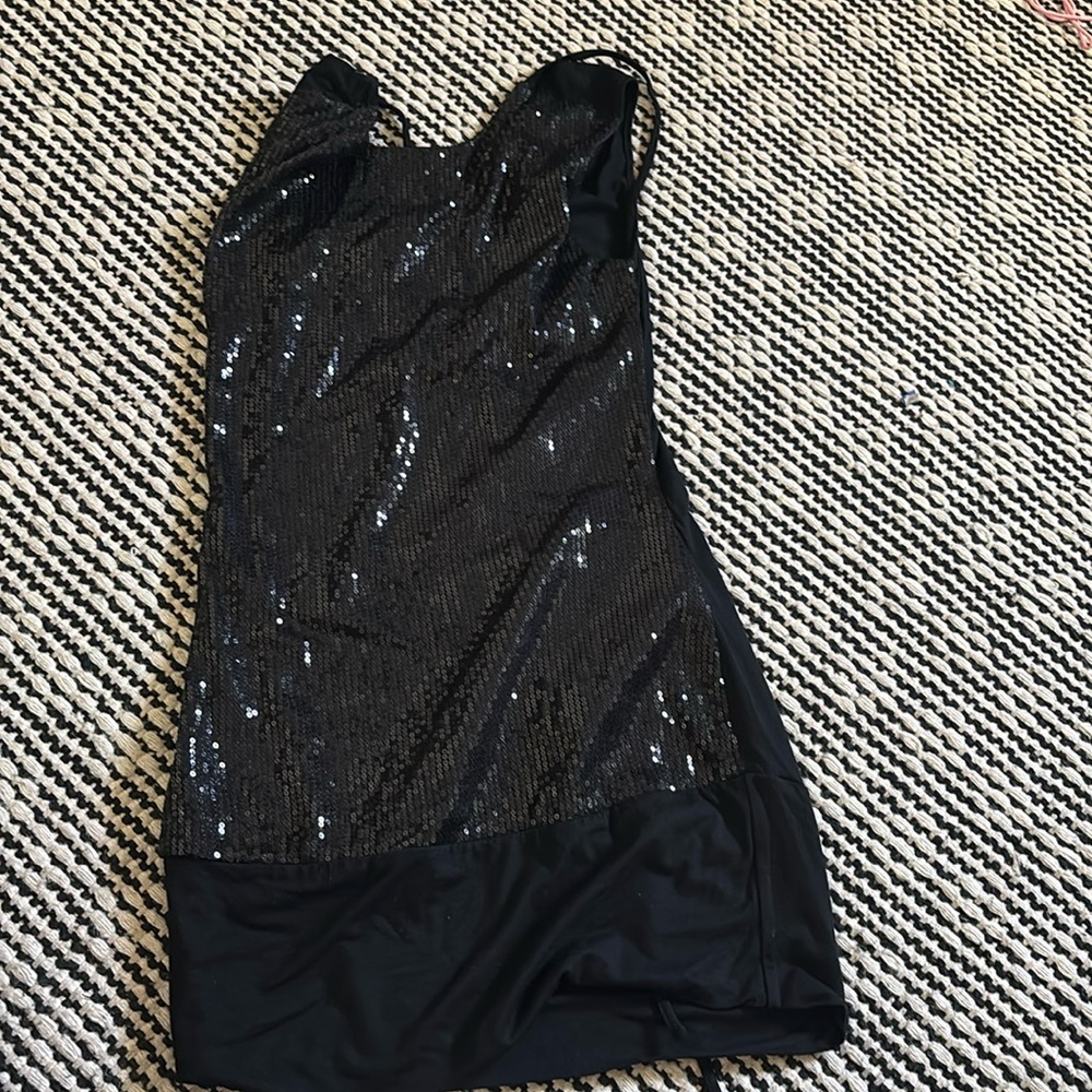 Sexy black sequence dress